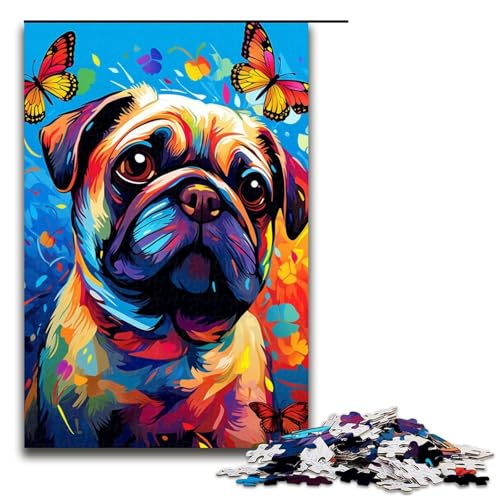 Puzzle für Erwachsene 1000 Teile Möpse und Schmetterlinge und Schmetterlinge Puzzle Lernspiele für Zuhause DIY Spielzeug tolles Geschenk für Spiele 75 x 50 cm Puzzle für Erwachsene 1000 Teile Möpse und Schmetterlinge und Schmetterlinge Puzzle Lernspiele für Zuhause DIY Spielzeug tolles Geschenk für Spiele 75 x 50 cm von QSYFNBZL