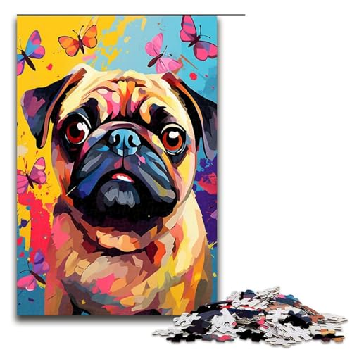 Puzzle für Erwachsene 1000 Teile Möpse und Schmetterlinge und Schmetterlinge Puzzle Lernspiele für Zuhause DIY Spielzeug tolles Geschenk für Spiele 75 x 50 cm Puzzle für Erwachsene 1000 Teile Möpse und Schmetterlinge und Schmetterlinge Puzzle Lernspiele für Zuhause DIY Spielzeug tolles Geschenk für Spiele 75 x 50 cm von QSYFNBZL