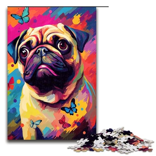 Puzzle für Erwachsene 1000 Teile Möpse und Schmetterlinge und Schmetterlings und Schmetterlingsspielzeug intellektuelles Spiel ganze Familie 75 x 50 cm Puzzle für Erwachsene 1000 Teile Möpse und Schmetterlinge und Schmetterlings und Schmetterlingsspielzeug intellektuelles Spiel ganze Familie 75 x 50 cm von QSYFNBZL