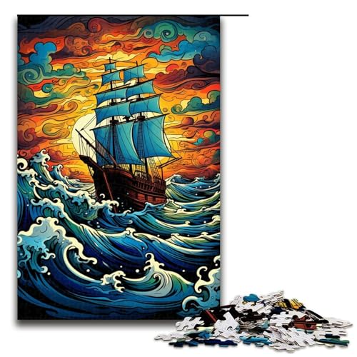 Puzzle für Erwachsene 1000 Teile Piratenschiff auf See Puzzlespiele Spielzeug Geschenk geeignet für die Schreibtischdekoration 1000 Teile Puzzle für Erwachsene 1000 Teile Piratenschiff auf See Puzzlespiele Spielzeug Geschenk geeignet für die Schreibtischdekoration 1000 Teile von QSYFNBZL