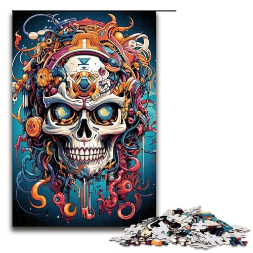 Puzzle für Erwachsene 1000 Teile Psychedelischer Totenkopf Puzzle Spiele Spielzeug Geschenk geeignet für die Schreibtischdekoration 1000 Teile Puzzle für Erwachsene 1000 Teile Psychedelischer Totenkopf Puzzle Spiele Spielzeug Geschenk geeignet für die Schreibtischdekoration 1000 Teile von QSYFNBZL