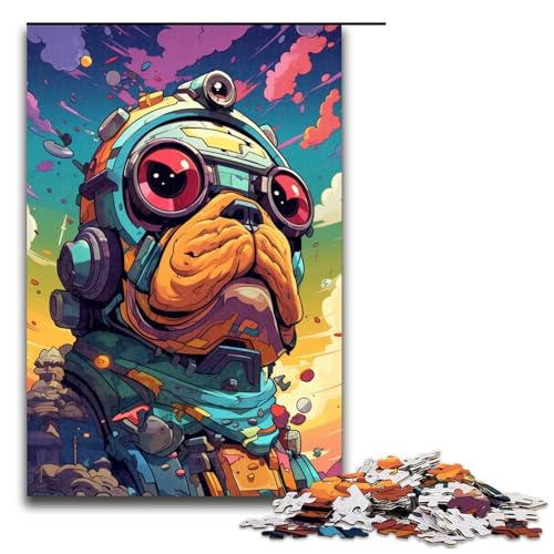 Puzzle für Erwachsene 1000 Teile Roboter Bulldoggen von Splatters Viele Dicke Bunte Puzzles für Kinder Holzpuzzle dekomprimierendes intellektuelles Lernspielzeug 75 x 50 cm Puzzle für Erwachsene 1000 Teile Roboter Bulldoggen von Splatters Viele Dicke Bunte Puzzles für Kinder Holzpuzzle dekomprimierendes intellektuelles Lernspielzeug 75 x 50 cm von QSYFNBZL