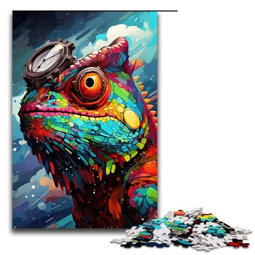 Puzzle für Erwachsene 1000 Teile Roboter Chamäleon von SplattersLots Dickes farbiges Holzpuzzle Lernspielzeug Familienspiele 75 x 50 cm Puzzle für Erwachsene 1000 Teile Roboter Chamäleon von SplattersLots Dickes farbiges Holzpuzzle Lernspielzeug Familienspiele 75 x 50 cm von QSYFNBZL