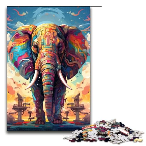Puzzle für Erwachsene 1000 Teile Roboter Elefant von SplattersLots Dickes buntes Puzzle Lernspiele für Zuhause DIY Spielzeug tolles Geschenk für Spiele 75 x 50 cm Puzzle für Erwachsene 1000 Teile Roboter Elefant von SplattersLots Dickes buntes Puzzle Lernspiele für Zuhause DIY Spielzeug tolles Geschenk für Spiele 75 x 50 cm von QSYFNBZL