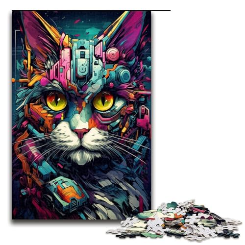 Puzzle für Erwachsene 1000 Teile Roboterkatze von SplattersLots of Thick Coloured Clouds Puzzle Lernspiele für Zuhause DIY Spielzeug tolles Geschenk für Spiele 75 x 50 cm Puzzle für Erwachsene 1000 Teile Roboterkatze von SplattersLots of Thick Coloured Clouds Puzzle Lernspiele für Zuhause DIY Spielzeug tolles Geschenk für Spiele 75 x 50 cm von QSYFNBZL