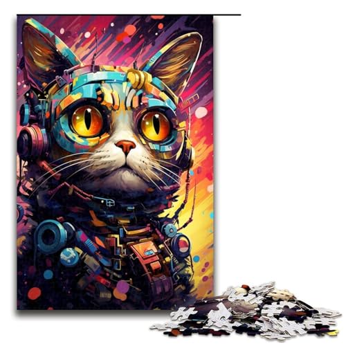 Puzzle für Erwachsene 1000 Teile Roboterkatze von SplattersLots of Thick Coloured Clouds Spielzeug Denkspiel ganze Familie 75 x 50 cm Puzzle für Erwachsene 1000 Teile Roboterkatze von SplattersLots of Thick Coloured Clouds Spielzeug Denkspiel ganze Familie 75 x 50 cm von QSYFNBZL