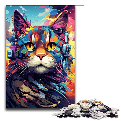 Puzzle für Erwachsene 1000 Teile Roboterkatze von SplattersLots of Thick Coloured Clouds Unmögliches Puzzle Familienspiel Stressabbau Schwierige Herausforderung 75 x 50 cm Puzzle für Erwachsene 1000 Teile Roboterkatze von SplattersLots of Thick Coloured Clouds Unmögliches Puzzle Familienspiel Stressabbau Schwierige Herausforderung 75 x 50 cm von QSYFNBZL