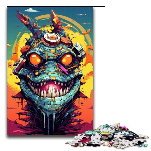 Puzzle für Erwachsene 1000 Teile Roboterkrokodile von SplattersLots Dickes farbiges Puzzle Lernspiele für Zuhause DIY Spielzeug tolles Geschenk für Spiele 75 x 50 cm Puzzle für Erwachsene 1000 Teile Roboterkrokodile von SplattersLots Dickes farbiges Puzzle Lernspiele für Zuhause DIY Spielzeug tolles Geschenk für Spiele 75 x 50 cm von QSYFNBZL