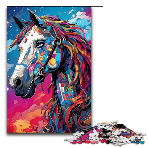 Puzzle für Erwachsene 1000 Teile Roboterpferd von SplattersLots Dickes farbiges Wolken Puzzle für Lernspiele Herausforderungsspielzeug einzigartige Heimdekoration und Geschenke 75 x 50 cm Puzzle für Erwachsene 1000 Teile Roboterpferd von SplattersLots Dickes farbiges Wolken Puzzle für Lernspiele Herausforderungsspielzeug einzigartige Heimdekoration und Geschenke 75 x 50 cm von QSYFNBZL
