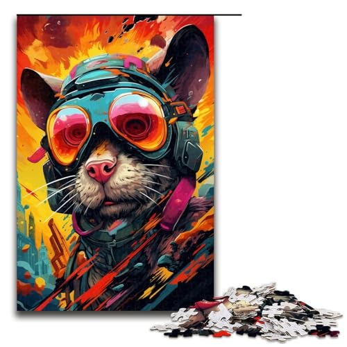 Puzzle für Erwachsene 1000 Teile Roboterratte von SplattersLots of Thick Coloured Clouds Holzpuzzle Lernspielzeug Familienspiele 75 x 50 cm Puzzle für Erwachsene 1000 Teile Roboterratte von SplattersLots of Thick Coloured Clouds Holzpuzzle Lernspielzeug Familienspiele 75 x 50 cm von QSYFNBZL