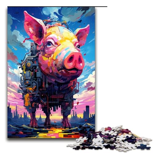 Puzzle für Erwachsene 1000 Teile Roboterschwein von SplattersLots of Thick Coloured Clouds Puzzle Lernspiele für Zuhause DIY Spielzeug tolles Geschenk für Spiele 75 x 50 cm Puzzle für Erwachsene 1000 Teile Roboterschwein von SplattersLots of Thick Coloured Clouds Puzzle Lernspiele für Zuhause DIY Spielzeug tolles Geschenk für Spiele 75 x 50 cm von QSYFNBZL