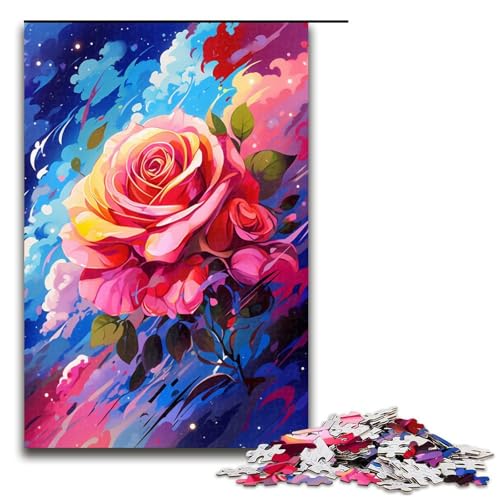 Puzzle für Erwachsene 1000 Teile Rose ist von Spritzern umgeben viele Bunte Puzzles Lernspiele für Zuhause DIY Spielzeug tolles Geschenk für Spiele 1000 Teile Puzzle für Erwachsene 1000 Teile Rose ist von Spritzern umgeben viele Bunte Puzzles Lernspiele für Zuhause DIY Spielzeug tolles Geschenk für Spiele 1000 Teile von QSYFNBZL