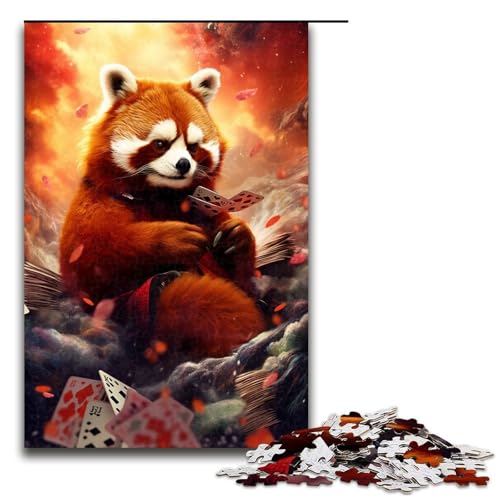Puzzle für Erwachsene 1000 Teile Roter Panda spielt Poker von Splatters Viele Dicke Farbpuzzles Spiele Spielzeug Geschenk geeignet als Schreibtischdekoration 75 x 50 cm Puzzle für Erwachsene 1000 Teile Roter Panda spielt Poker von Splatters Viele Dicke Farbpuzzles Spiele Spielzeug Geschenk geeignet als Schreibtischdekoration 75 x 50 cm von QSYFNBZL