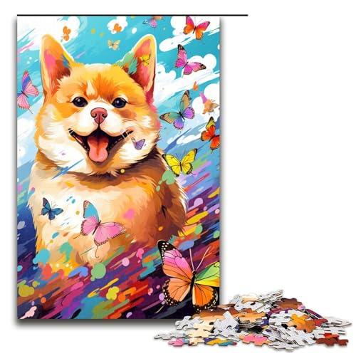 Puzzle für Erwachsene 1000 Teile Shiba Inu und Schmetterling Heimdekoration Puzzle Spielzeug Geschenk für die ganze Familie 1000 Teile Puzzle für Erwachsene 1000 Teile Shiba Inu und Schmetterling Heimdekoration Puzzle Spielzeug Geschenk für die ganze Familie 1000 Teile von QSYFNBZL