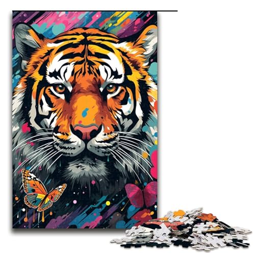 Puzzle für Erwachsene 1000 Teile Tiger und Schmetterling von SplattersLots buntes Puzzle Lernspiele für Zuhause DIY Spielzeug tolles Geschenk für Spiele 1000 Teile Puzzle für Erwachsene 1000 Teile Tiger und Schmetterling von SplattersLots buntes Puzzle Lernspiele für Zuhause DIY Spielzeug tolles Geschenk für Spiele 1000 Teile von QSYFNBZL