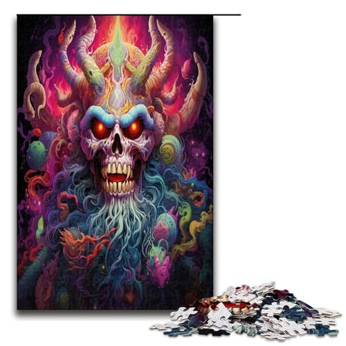 Puzzle für Erwachsene 1000 Teile psychedelisches Weihnachtsmann Skelett Heimdekoration Puzzle Spielzeug Geschenk für die ganze Familie 1000 Teile Puzzle für Erwachsene 1000 Teile psychedelisches Weihnachtsmann Skelett Heimdekoration Puzzle Spielzeug Geschenk für die ganze Familie 1000 Teile von QSYFNBZL