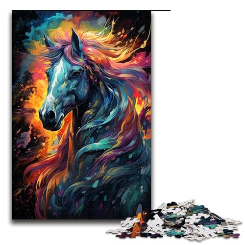 Puzzle für Erwachsene Bunte Pferde auf dem Planeten 1000 Teile tolles Geschenk geeignet für und Teenager ab 14 Jahren 75 x 50 cm Puzzle für Erwachsene Bunte Pferde auf dem Planeten 1000 Teile tolles Geschenk geeignet für und Teenager ab 14 Jahren 75 x 50 cm von QSYFNBZL