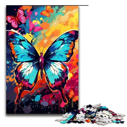 Puzzle für Erwachsene Schmetterling von SplattersLots of Coloured Clour 1000 Teile tolles Geschenk geeignet für Teenager ab 14 Jahren 75 x 50 cm Puzzle für Erwachsene Schmetterling von SplattersLots of Coloured Clour 1000 Teile tolles Geschenk geeignet für Teenager ab 14 Jahren 75 x 50 cm von QSYFNBZL