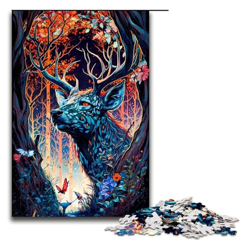 Puzzles für Erwachsene 1000 Teile Hirsch Enchanted Place Puzzles Spiel Spielzeug Lustige 1000 PCS Puzzles für Erwachsene 1000 Teile Hirsch Enchanted Place Puzzles Spiel Spielzeug Lustige 1000 PCS von QSYFNBZL