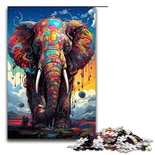 für Erwachsene 1000 Roboter Elefanten von SplattersLots Dicke Bunte Puzzles für Holzpuzzle Weihnachtspuzzle Geschenke 75x50cm für Erwachsene 1000 Roboter Elefanten von SplattersLots Dicke Bunte Puzzles für Holzpuzzle Weihnachtspuzzle Geschenke 75x50cm von QSYFNBZL