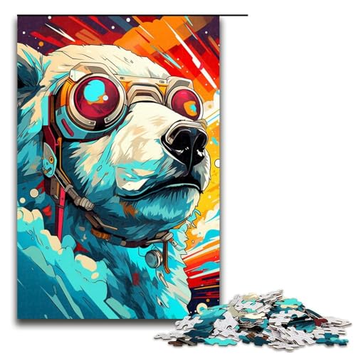 für Erwachsene 1000 teiliger Roboter Eisbär von SplattersLots Dicke farbige Puzzles für Erwachsene schwieriges und anspruchsvolles Holzpuzzle 75 x 50 cm für Erwachsene 1000 teiliger Roboter Eisbär von SplattersLots Dicke farbige Puzzles für Erwachsene schwieriges und anspruchsvolles Holzpuzzle 75 x 50 cm von QSYFNBZL