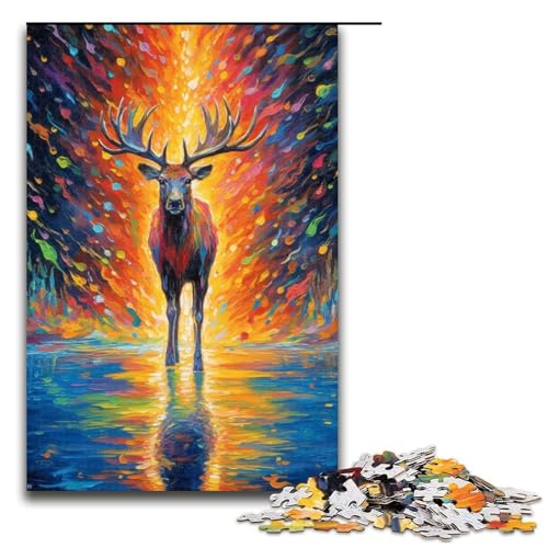 für Erwachsene 1000 teiliges buntes Hirsch Puzzle für Erwachsene schwieriges und herausforderndes Holzpuzzle 1000 Teile für Erwachsene 1000 teiliges buntes Hirsch Puzzle für Erwachsene schwieriges und herausforderndes Holzpuzzle 1000 Teile von QSYFNBZL