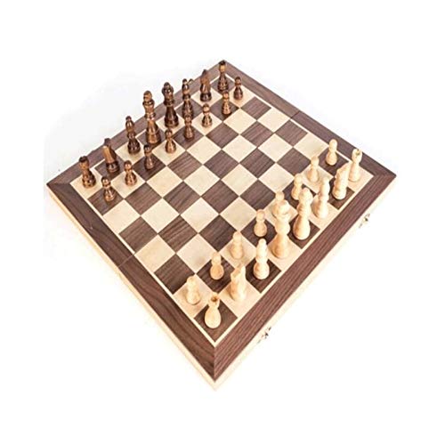 QTANZIQI 40 * 40 cm tragbares Schachbrett Internationales Schach Lernschach Schachbrettspielset Klappschach Tragbares Aufbewahrungsbrett Internationale Schachfiguren von QTANZIQI
