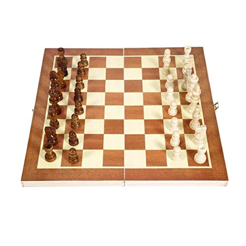 QTANZIQI Internationales Schachbrett, 3-in-1, Reisespiele, Schach, Backgammon, Drafts, Unterhaltung, internationale Schachfiguren von QTANZIQI