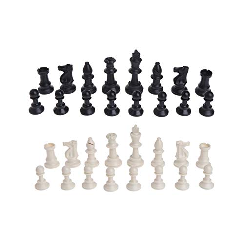 QTANZIQI Schachfiguren Kunststoff Schachfiguren Internationales Wortschachspiel Internationale Schachfiguren/65Mm von QTANZIQI