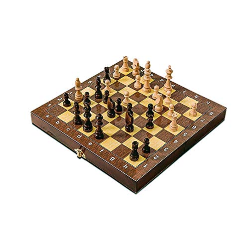 QTANZIQI Schachset Internationales Schach Holzschachbrett Klappbrett Schachspiel Internationale Schachfiguren von QTANZIQI