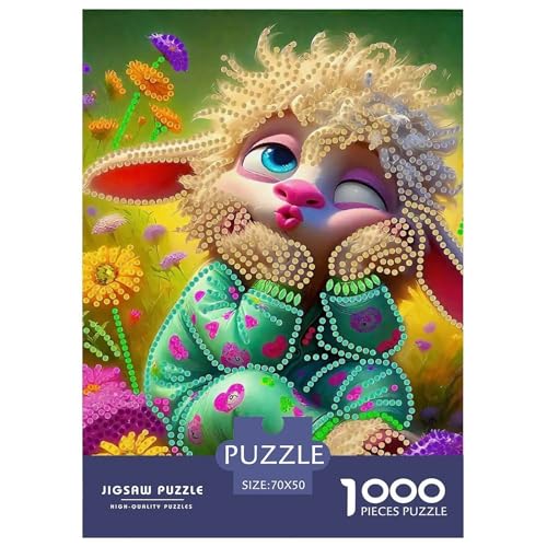 Nettes Schaf Puzzle 1000 Teile Für Erwachsene Und Kinder Lamm Muster Impossible Geschicklichkeitsspiel Klassische Geschenk Home Dekoration Clevere Rätsel 70x50cm/1000pcs Nettes Schaf Puzzle 1000 Teile Für Erwachsene Und Kinder Lamm Muster Impossible Geschicklichkeitsspiel Klassische Geschenk Home Dekoration Clevere Rätsel 70x50cm/1000pcs von QTIVARLEN