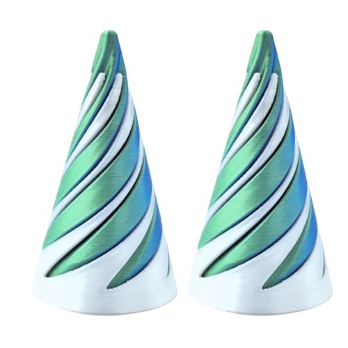 QTTRPCU 2 Stück Pyramid Passthrough Spirale Spielzeug, Impossible Cone, Spiral Cone Fidget Toy für Stressabbau Fingerspiele Erwachsene von QTTRPCU