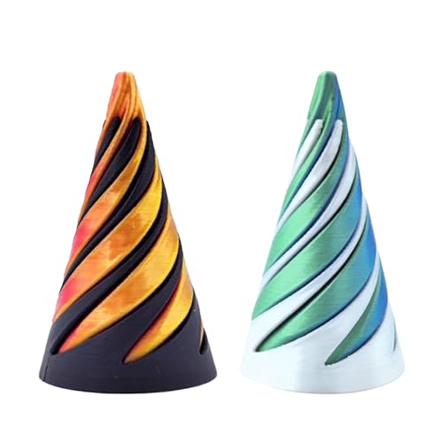 QTTRPCU 2 Stück Spiral Cone Fidget Toy, Impossible Cone, Spiral Cone Gear Spinner Fidget Toy, Ägyptische Pyramide Ägypten Deko Statue, Impossibile Cones Stress Relief Toy von QTTRPCU