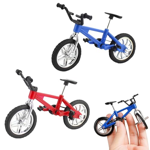 QTTRPCU 4 Stück Finger Bike, Mini Spielzeug Fahrrad, Legierung Miniatur Mountainbike Fahrrad Deko für Schlafzimmer Büro Dekoration von QTTRPCU