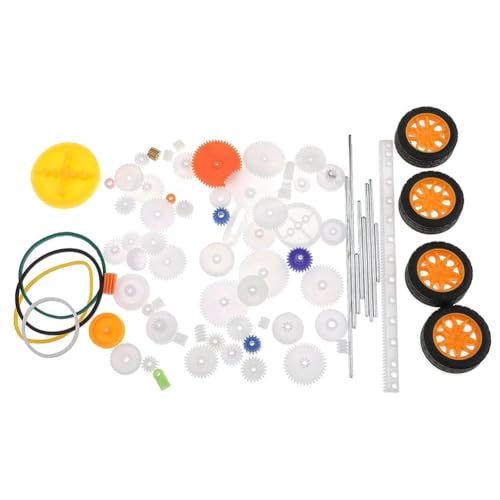 QUAEDE 78-Teiliges Modellpaket für Wissenschaftliche Experimente, Ersatzteile, DIY-Auto-Zahnradsatz, Roboter, RC-Flugzeug, Achsen, Reifen, Kits von QUAEDE