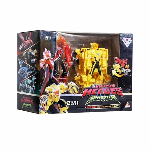 QUANTUM HEROES DINOSTER Quick Switching Dinobot 2 Pack - Raptorbot & Ankylobot von QUANTUM HEROES DINOSTER