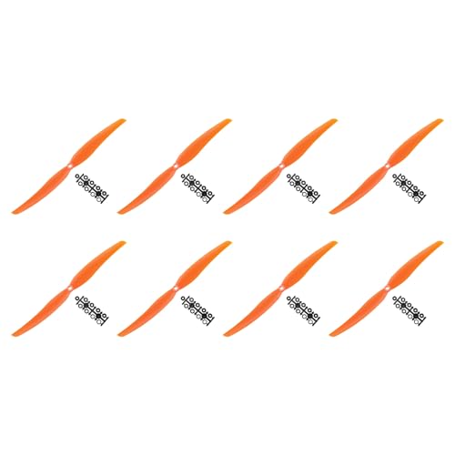 QUARKZMAN 1160 Luftschrauben 11x6 Prop 2-Flügelrad Starrflügler Orange Ersatz Stützen mit Adapter Ringe für Airplane RC Plane Paket von 8 von QUARKZMAN