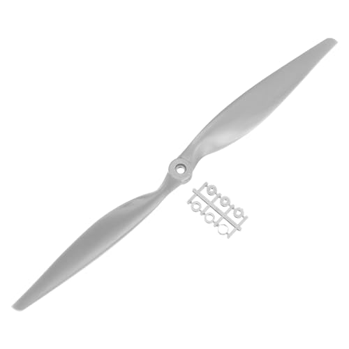 QUARKZMAN 16x12 Zoll Propeller RC Propeller 2-Flügelige Blätter Grau mit Adapterringen für RC Flugzeug Flugzeug Prop Ersatz von QUARKZMAN