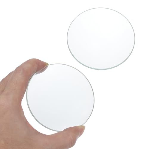 QUARKZMAN Doppelt Konvexe Linse 8.27"(210 Mm) Brennweite 2.91" (75 Mm) Durchmesser Optisch Bearbeitetes Glas Polierte Geschliffene Kanten Ideal für Physikunterricht 2 Pack von QUARKZMAN