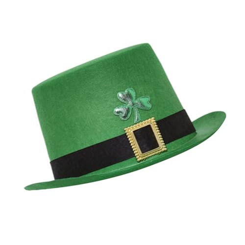 QUEENYARD Grüner Shammock Hut für StPatrick Day Festival Irish Holiday Tall Hat Party Requisiten Versorgung Festival Thema Event Kopfbedeckung von QUEENYARD