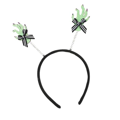 QUEENYARD Punk Branch Halloween Stirnband Tag des Todes Erwachsene Kinder Themenparty Hairhoop Tüll Schädel Blume Haarband Partyzubehör von QUEENYARD