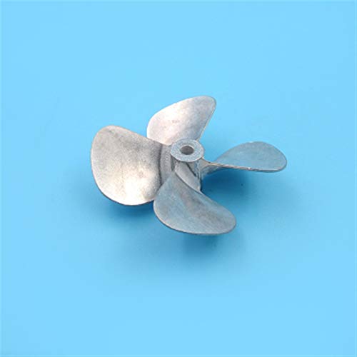 QUENPE 4x60mm Zink-Legierung 4 Klingen Propeller Volle Immersion Metall Paddel CW CCW Ersatzteile for RC Angeln köder Schlepper Boot Last Schiff Modellschiffpropeller (Color : 1pc Positive 4mm) von QUENPE