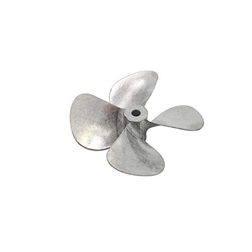 QUENPE 4x60mm Zinklegierung 4-Blatt-Propeller Volltauch-Metallpaddel CW CCW Ersatzteile, for RCFishing Bait Tug Boat Load Ship Modellschiffpropeller (Color : 1pc Negative 5mm) von QUENPE