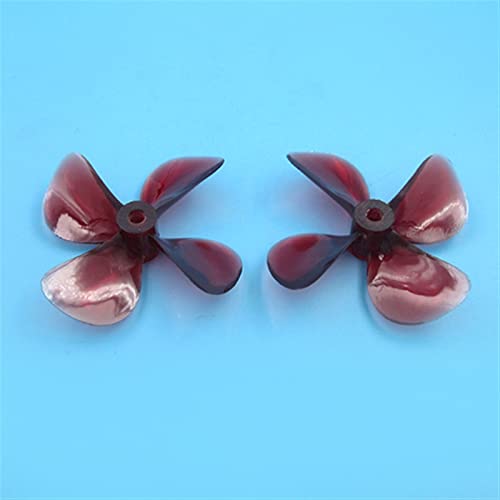 QUENPE D60mm Vierblattpropeller, vollständig eingetaucht, 60mm Kunststoffpropeller CW CCW Requisiten in 4mm Loch for RC Boote Modellschiffpropeller (Color : 1Pair) von QUENPE