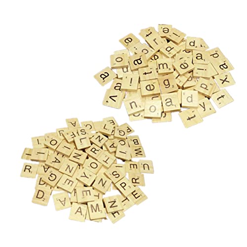 QUMIIRITY 1 200 Stück Englische Alphabetblöcke Brettspiel-Buchstabenplättchen Buchstabenrätsel Kinder holzpuzzle Kinder holzspielzeug englische Alphabet-Chips Kinderspiel Holzklötze Bambus von QUMIIRITY