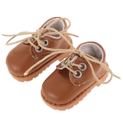 QUMIIRITY 1 Paar Baumwollpuppen Lederschuhe Puppenschuhe Bjd Puppenschuhe Puppenschuhe Spielzeug Puppenzubehör Mini Kleiderschuhe Miniatur Puppenschuhe Spielzeug Kunstleder von QUMIIRITY