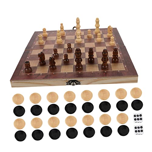 QUMIIRITY 1 Satz 3 1 Internationales Schach Lernspielzeug Für Kinder Intelligenz Schach Schachbrettspiel Für Kinder Spiele Für 2 Spieler Brettspiele Schach Spielzeug Hölzern Brown von QUMIIRITY