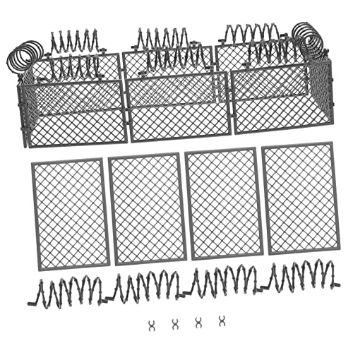 QUMIIRITY 1 Satz Bausteinschutznetz Militärspielzubehör Militärthema-Requisite Bausätze Militärisches Spielzubehör Baustützen Aus Kunststoff Spielszene Gebäude Abs Grey von QUMIIRITY