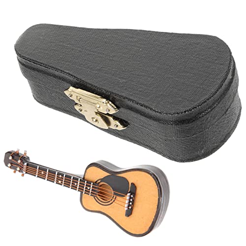 QUMIIRITY 1 Satz Gitarrenmodell Gitarre für Anfänger Puppengitarre Mini-Puppenhausmöbel Gitarre Gitarren Simulation Gitarre Kleinkind Musikinstrument Linde von QUMIIRITY