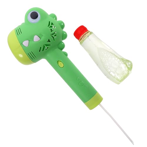 QUMIIRITY 1 Satz Handlicher Seifenblasenmacher Schöner Seifenblasenmacher Süße Seifenblasenmacher Blasenspender Automatischer Seifenblasenmacher Tierischer Blasenstab Plastik Light Green von QUMIIRITY